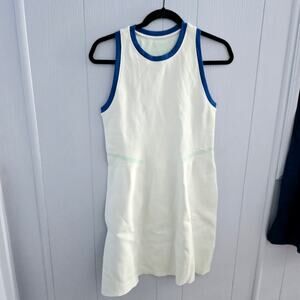 Sweaty Betty Cream and Blue Midi Dress